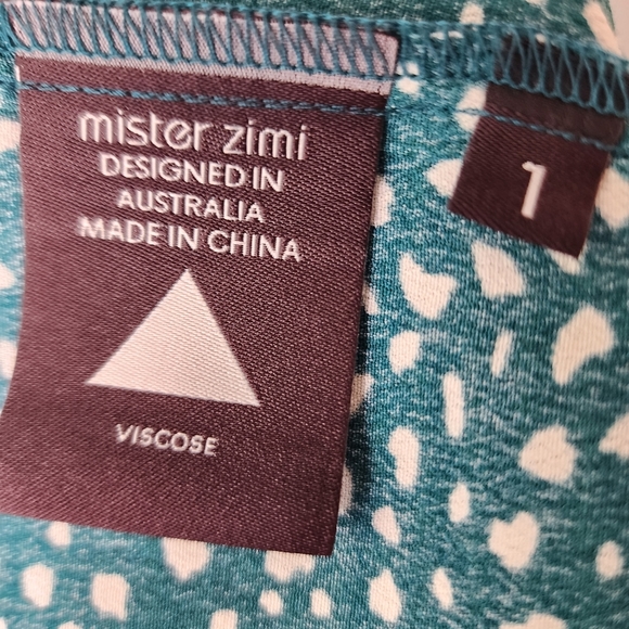 Mister Zimi size 12 100% viscose short sleeve blouse - Picture 5 of 5